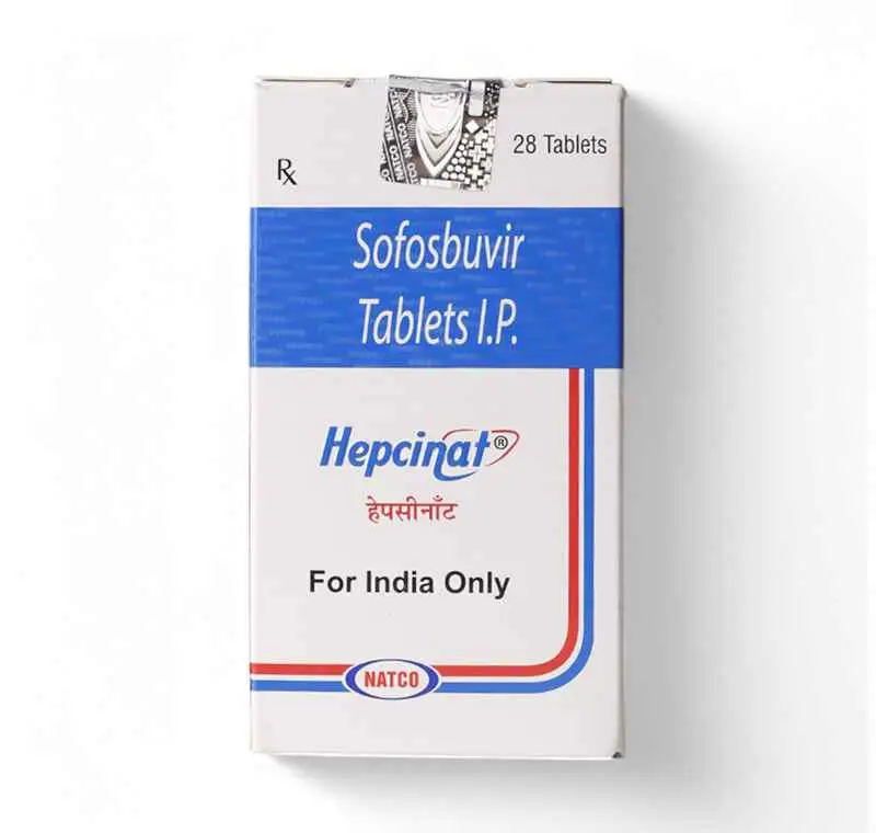 Hepcinat - Sofosbuvir 400mg 28 Tablets (Sovaldi) - Antiviral Medication