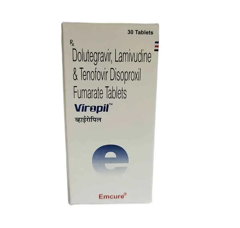 Viropil - Dolutegravir 50mg + Lamivudine 300mg + Tenofovir disoproxil fumarate 300mg 30 Tablets Antiretroviral Medication