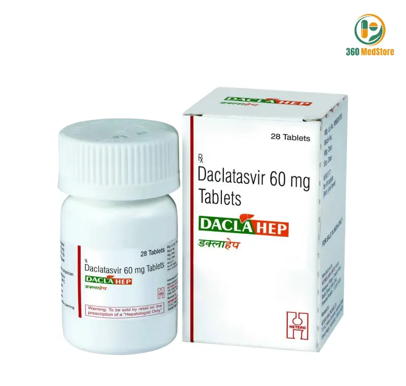 Daclahep - Daclatasvir 60mg 28 Tablets (Daklinza) - Antiviral Medication