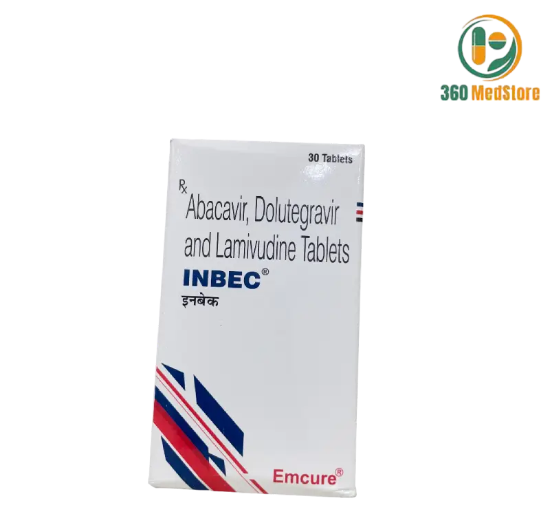 Inbec – Abacavir 600mg + Dolutegravir 50mg + Lamivudine 300mg 30 Tablets - Antiretroviral Medication