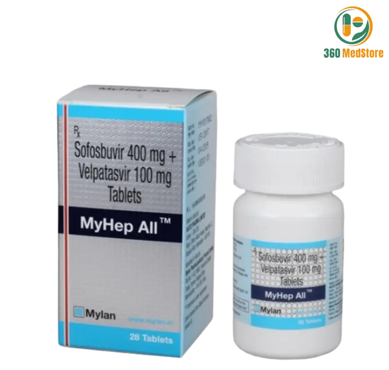 Myhep All - Sofosbuvir 400mg and Velpatasvir 100mg 28 Tablets (Epclusa) - Antiviral Medication