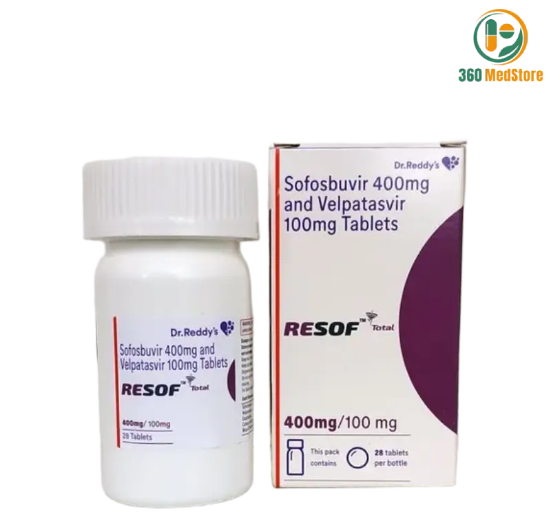 Resof Total - Sofosbuvir 400mg and Velpatasvir 100mg 28 Tablets (Epclusa) - Antiviral Medication