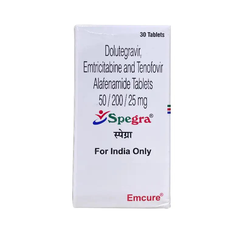 Spegra - Dolutegravir 50mg + Emtricitabine 200mg + Tenofovir Alafenamide 25mg 30 Tablets - Antiretroviral Medication