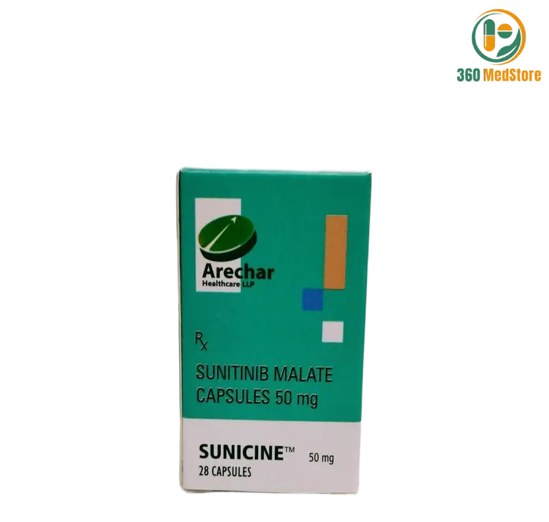 Sunicine - Sunitinib 50mg 28 Capsules (Sutent) - Anticancer Medication