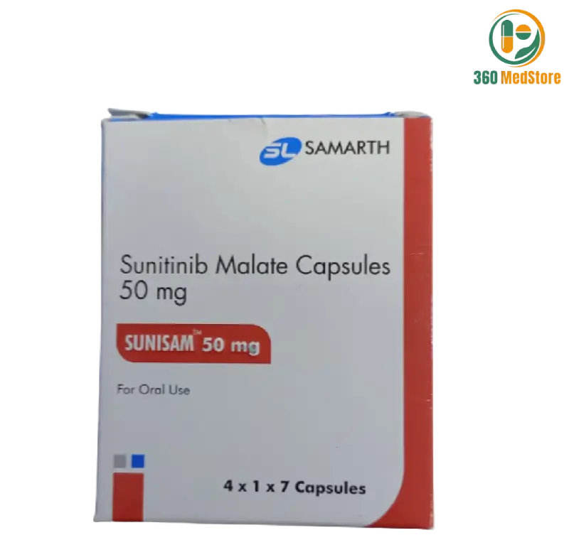 Sunisam - Sunitinib 50mg 28 Capsules (Sutent) - Anticancer Medication