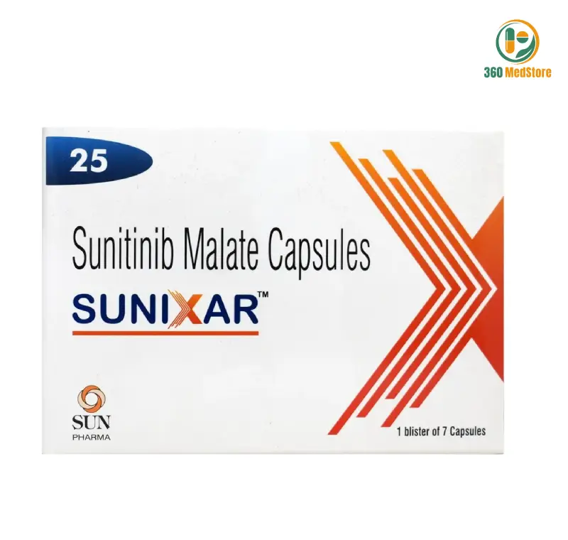 Sunixar - Sunitinib 25mg 28 Capsules (Sutent) - Anticancer Medication