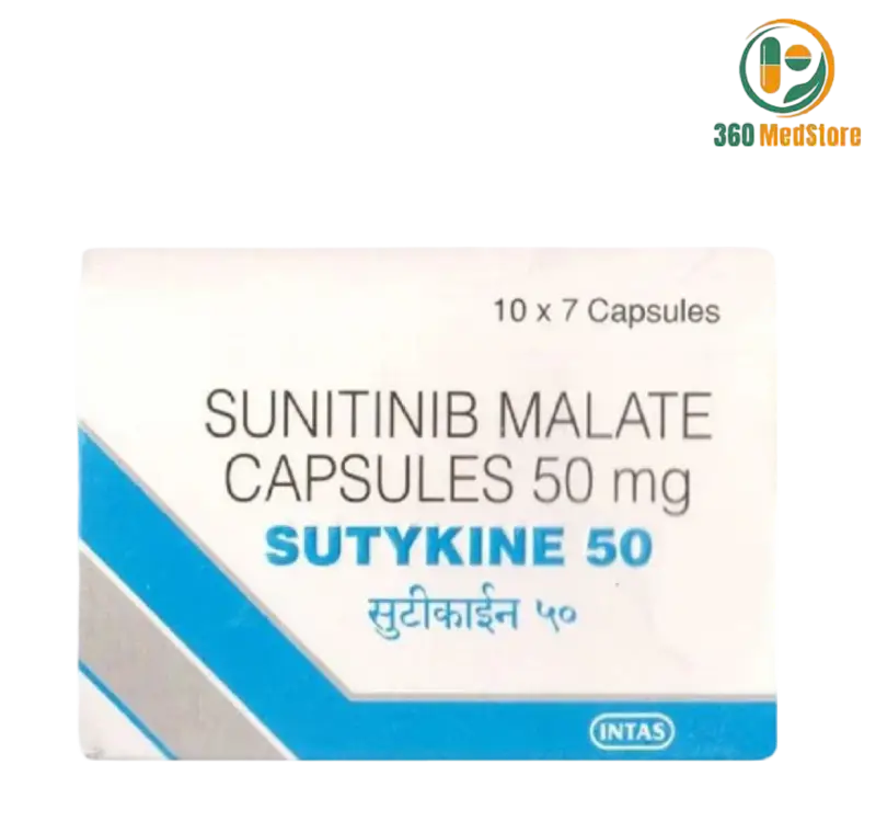 Sutykine - Sunitinib 50mg 70 Capsules (Sutent) - Anticancer Medication