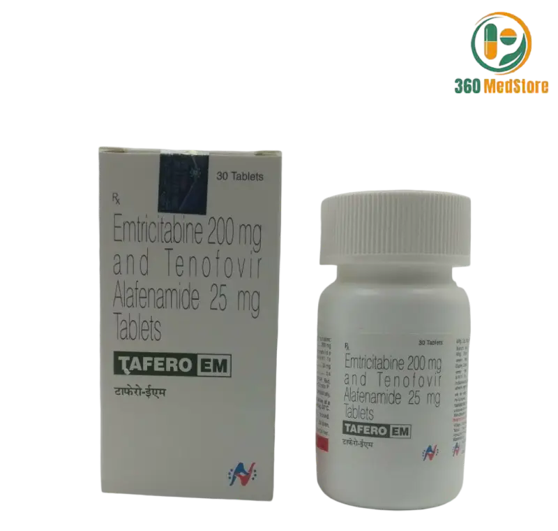 Tafero EM - Tenofovir Alafenamide 25 mg + Emtricitabine 200 mg 30 Tablets - Antiretroviral Medication
