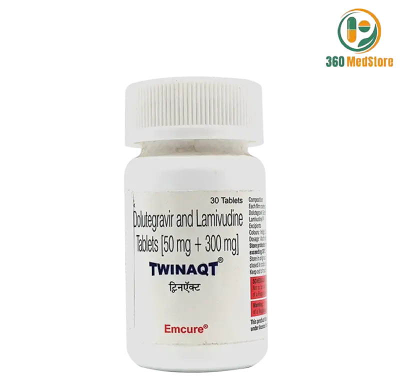 Twinaqt - Dolutegravir 50mg + Lamivudine 300mg 30 Tablets (Dovato) Antiretroviral Medication