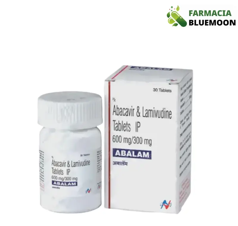 Abacavir 600mg + Lamivudina 300mg (Abalam) x 30 Comprimidos - Medicamento Genérico para Infecção por HIV
