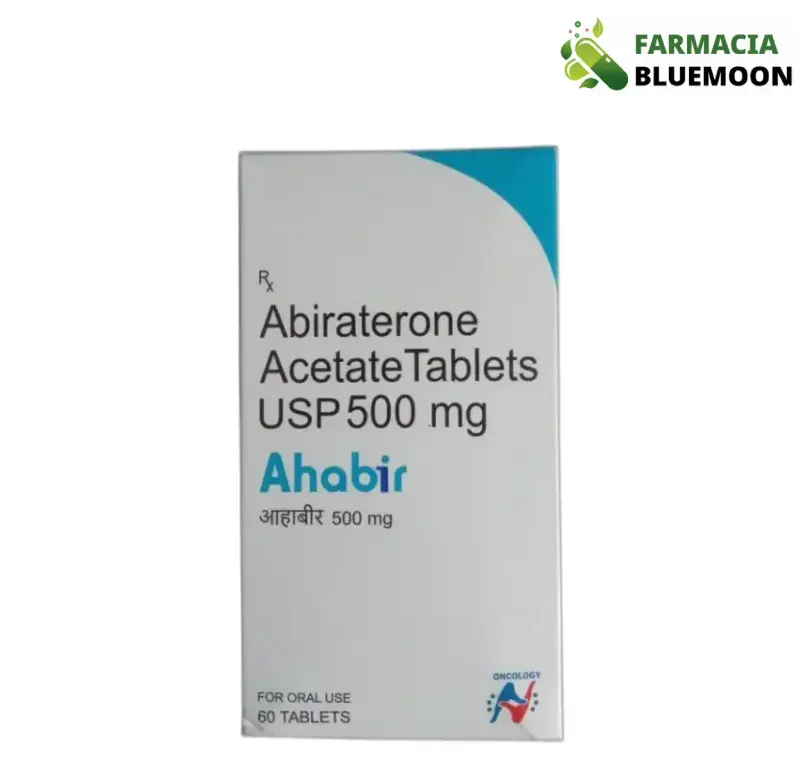 Acetato de Abiraterona 500mg (Ahabir) x 60 Comprimidos - Medicamento Genérico para Câncer de Próstata
