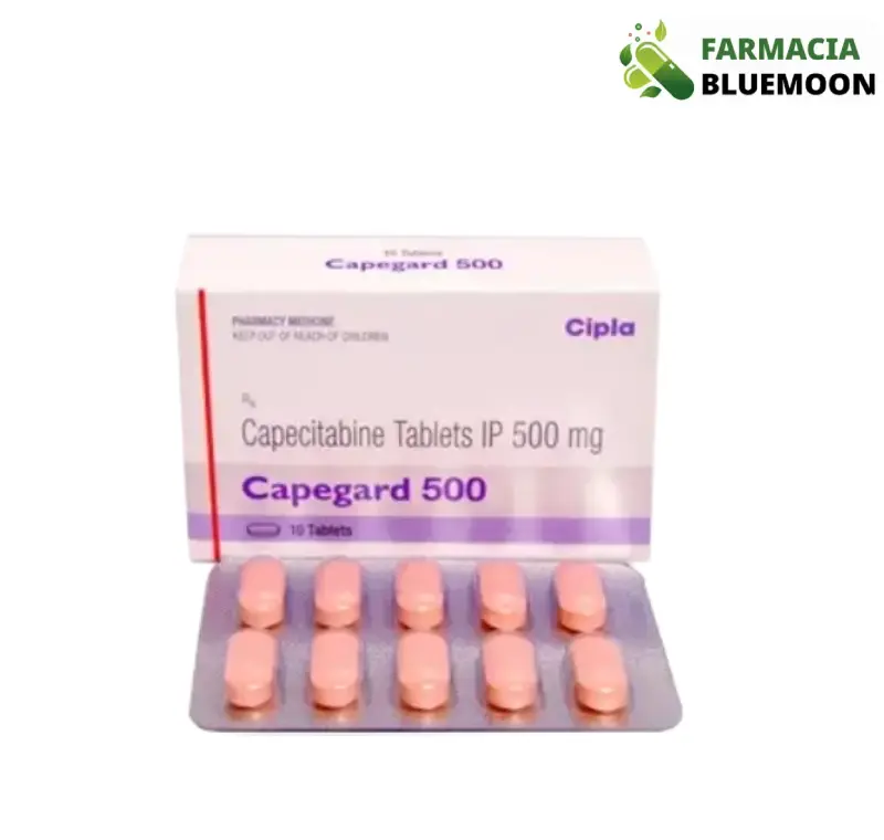 Capecitabina 500 mg (Capegard) x 10 Comprimidos - Medicamento Genérico para Câncer de mama, câncer colorretal e câncer gástrico