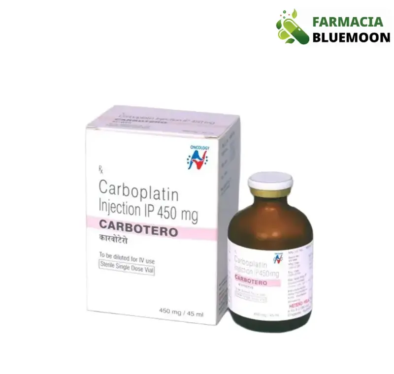 Carboplatina 450mg (Carbotero) Injeção - Medicamento Genérico para Câncer de ovário, pulmão e bexiga