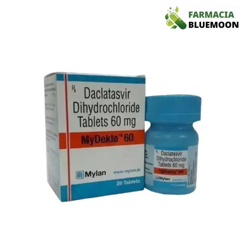Daclatasvir 60 mg (Mydekla) x 28 Comprimidos - Medicamento Genérico para Infecção Crônica por Hepatite C