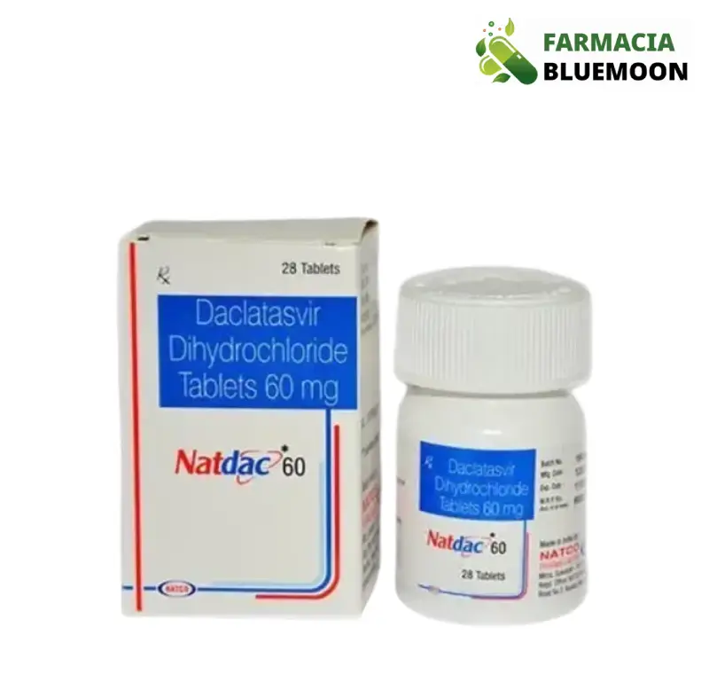 Daclatasvir 60mg (Natdac) x 28 Comprimidos - Medicamento Genérico para Infecção Crônica por Hepatite C