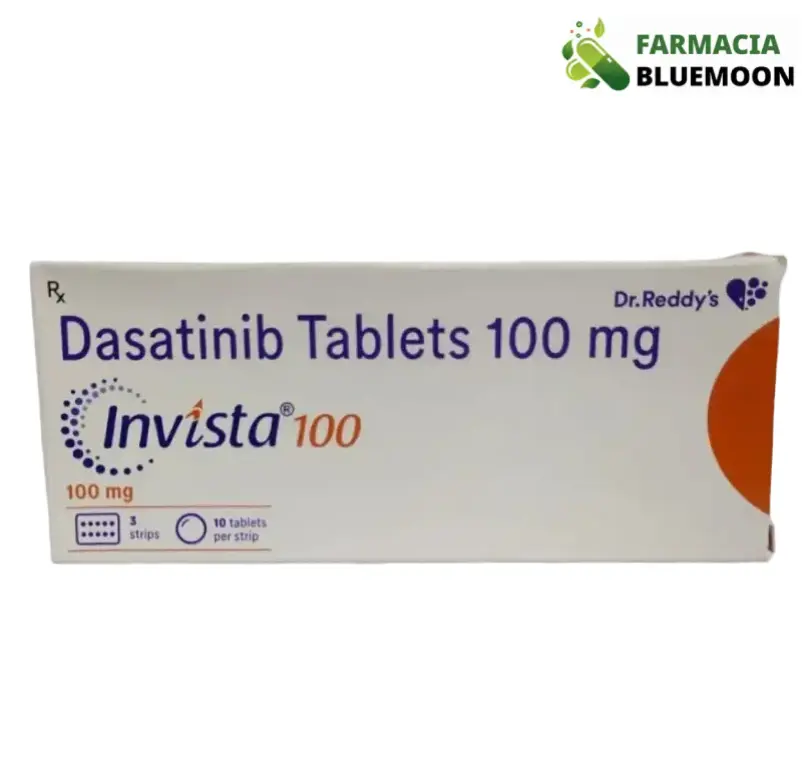 Dasatinib 100mg (Invista) x 30 Comprimidos - Medicamento Genérico para Leucemia mieloide crônica
