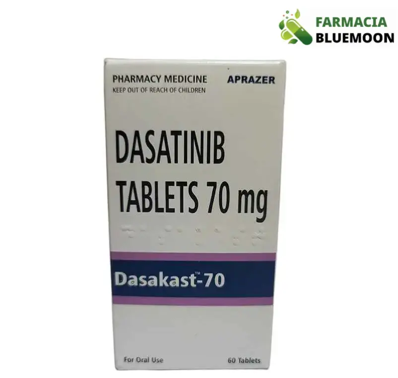 Dasatinib 70mg (Dasakast) x 60 Comprimidos - Medicamento Genérico para Câncer de sangue