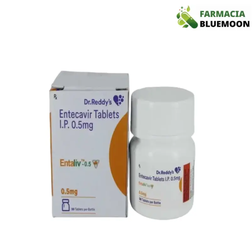 Entecavir 0.5 mg (Entaliv 0.5) x 30 Comprimidos - Medicamento Genérico para Infecção Crônica por Hepatite B