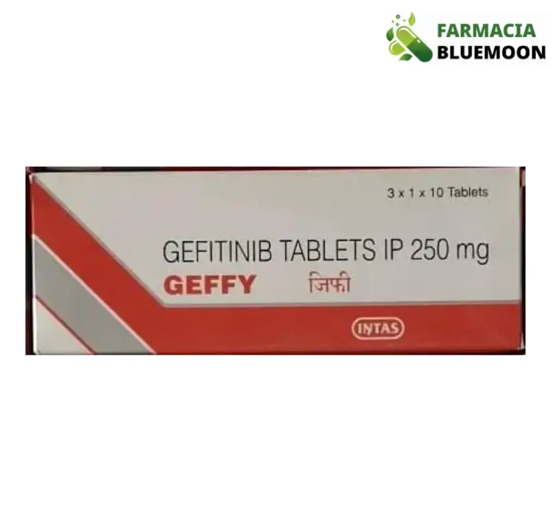 Gefitinibe 250 mg (Geffy) x 30 Comprimidos - Medicamento Genérico para Câncer de pulmão de não pequenas células (CPNPC)