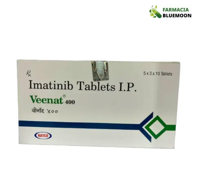 Imatinibe 400 mg (Veenat) x 30 Comprimidos - Medicamento Genérico para Leucemia mieloide crônica e tumores estromais gastrointestinais
