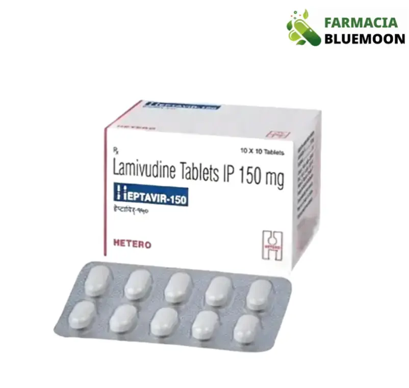 Lamivudina 150 mg (Heptavir) x 100 Comprimidos - Medicamento Genérico para Hepatite B