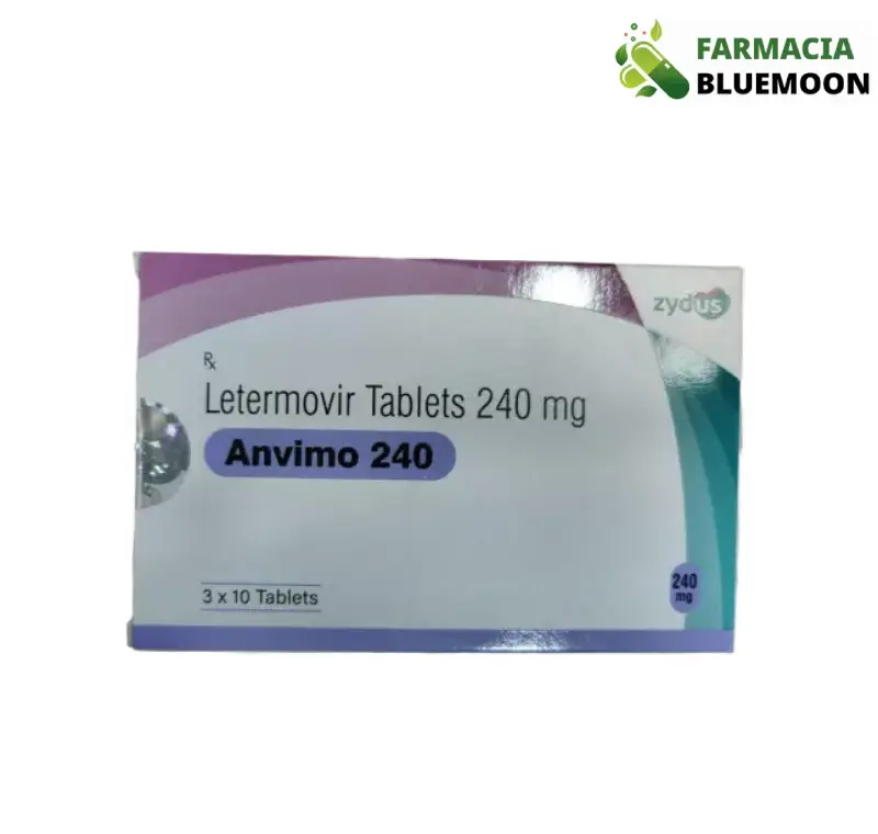 Letermovir 240 mg (Anvimo) x 30 Comprimidos - Medicamento Genérico para Infecção por Citomegalovírus (CMV)