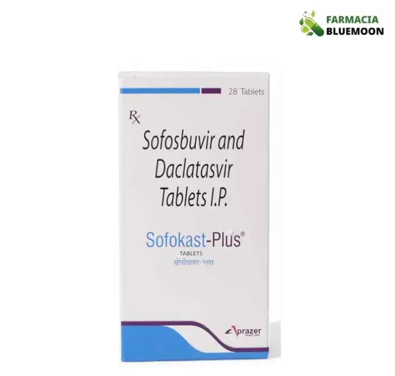Sofosbuvir 400 mg e Daclatasvir 60 mg (Sofokast Plus) x 28 Comprimidos - Medicamento Genérico para Hepatite C