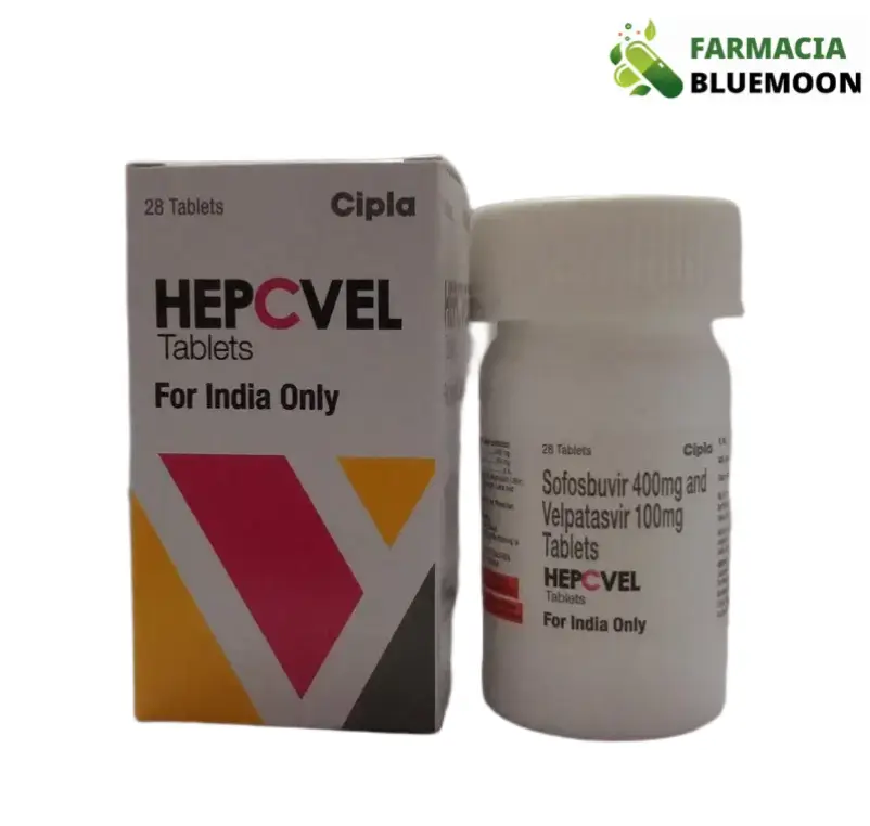 Sofosbuvir 400mg e Velpatasvir 100mg (Hepcvel) x 28 Comprimidos - Medicamento Genérico para Hepatite C