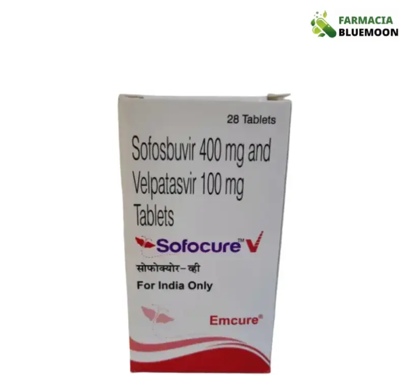 Sofosbuvir 400mg e Velpatasvir 100mg (Sofocure V) x 28 Comprimidos - Medicamento Genérico para Hepatite C