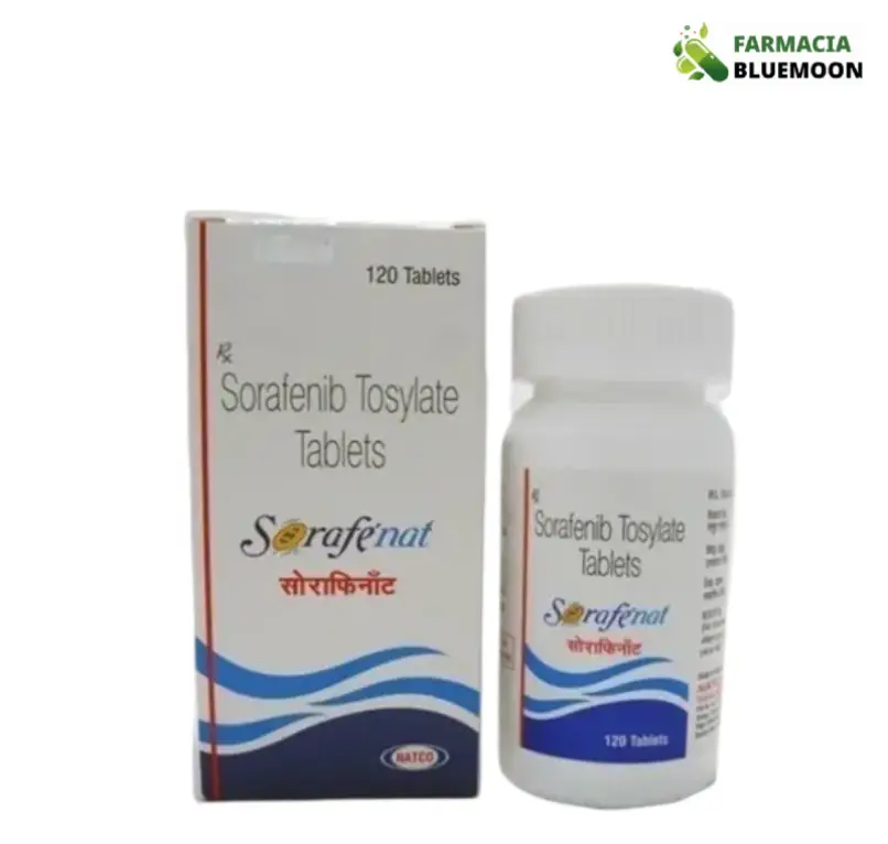 Sorafenibe 200 mg (Sorafenat) x 120 Comprimidos - Medicamento Genérico para Câncer de fígado, câncer de rim e câncer de tireoide