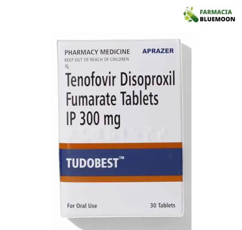 Tenofovir Disoproxil Fumarato 300 mg (Tudobest) x 30 Comprimidos - Medicamento Genérico para Câncer de Infecção por HIV-1