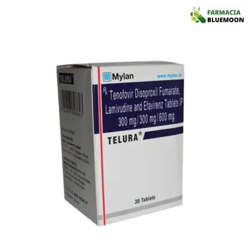 Tenofovir/Lamivudina/Efavirenz (Telura) x 30 Comprimidos - Medicamento Genérico para Infecção por HIV-1