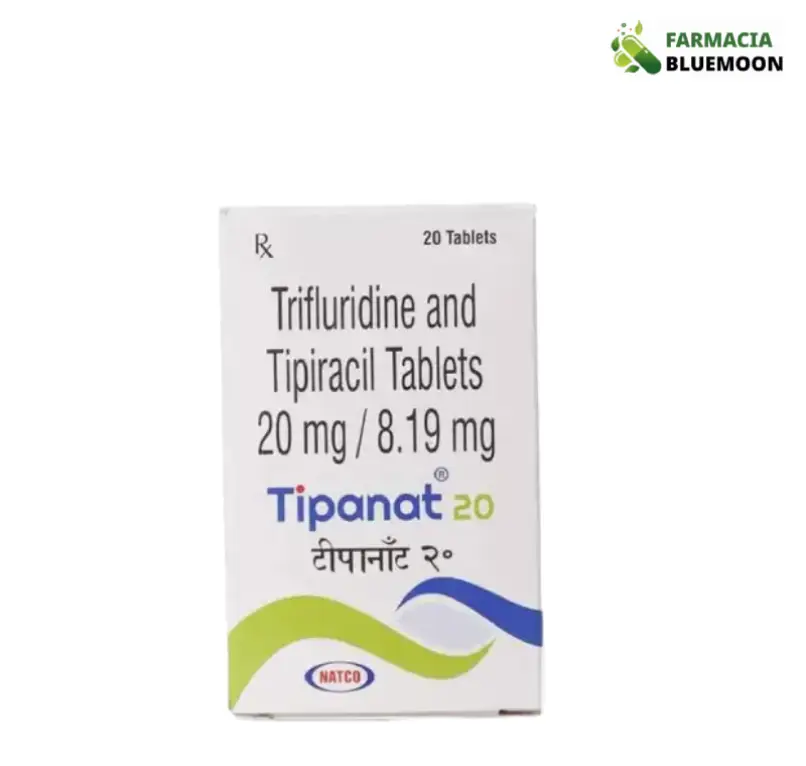 Tipiracil 8.19 mg + Trifluridina 20 mg (Tipanat) x 20 Comprimidos - Medicamento Genérico para Câncer colorretal metastático e câncer gástrico (estômago)